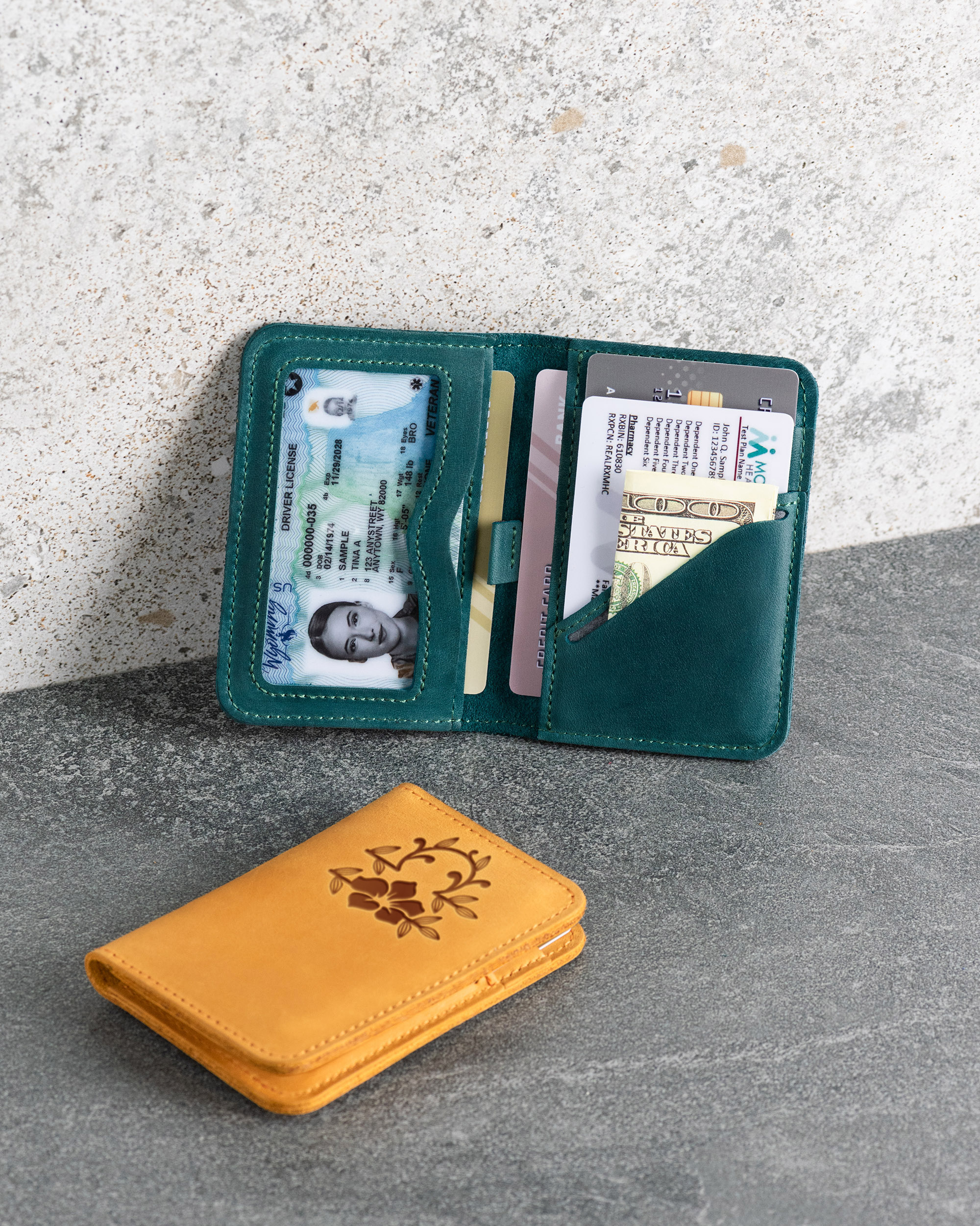 Leather card holder