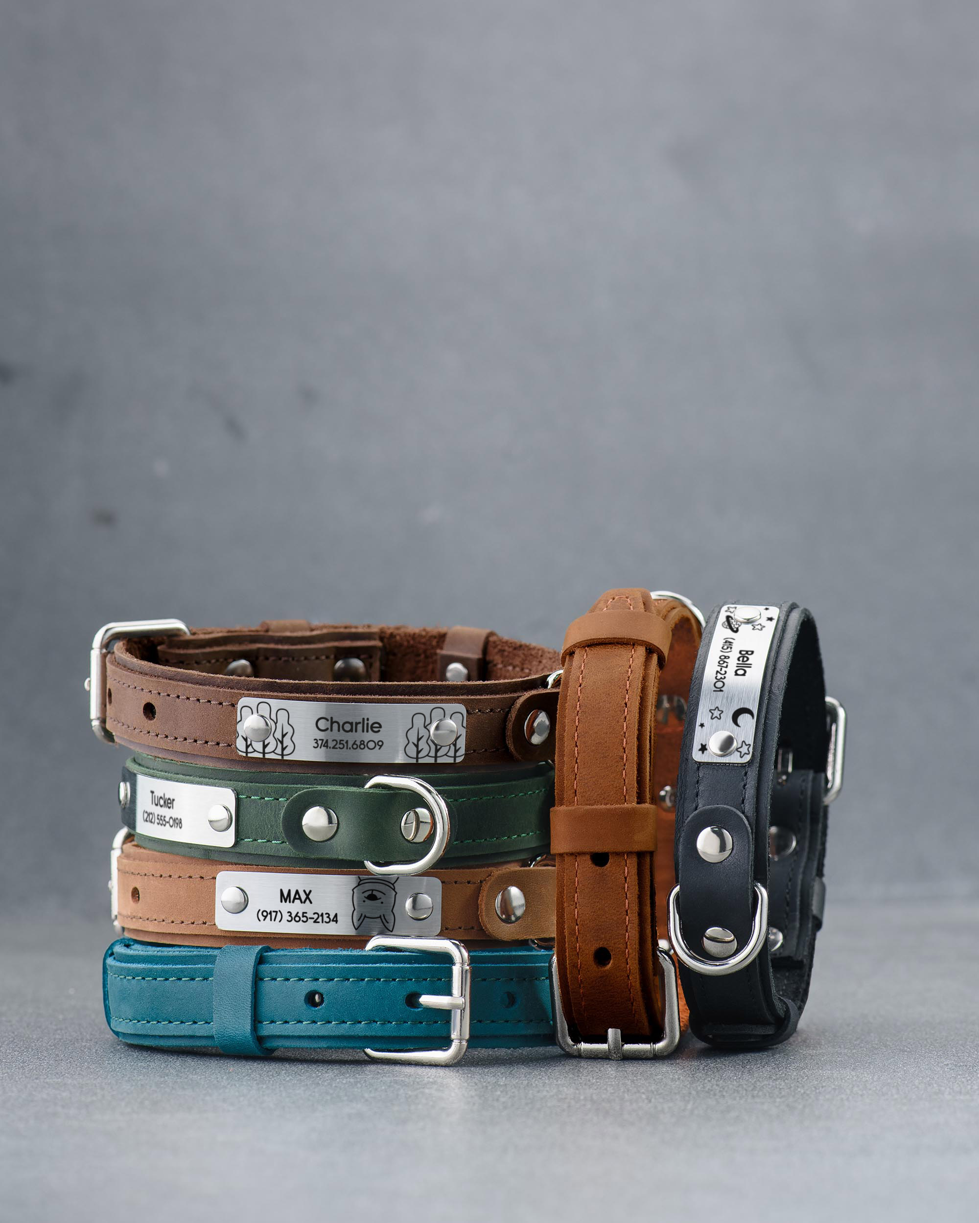 Leather Personalized Dog Collar